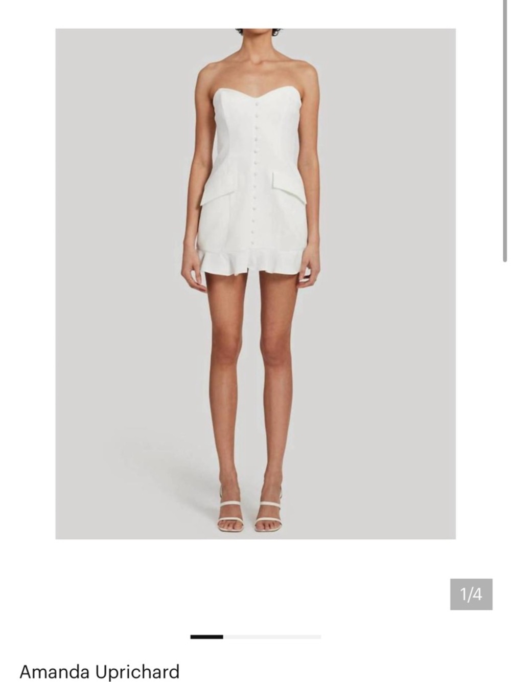 Amanda Uprichard White Strapless (Getty Romper)